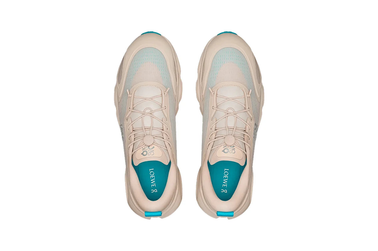 Tênis On Running Cloudsolo Loewe Sand Turquoise Bege